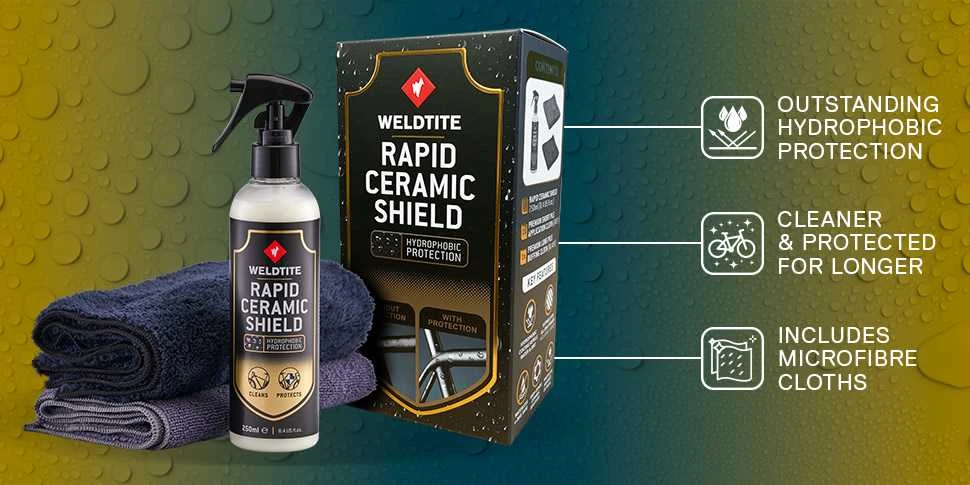 WELDTITE Rapid Ceramic Shield apsauginį sluoksnį dviračio rėmui sukurianti priemonė