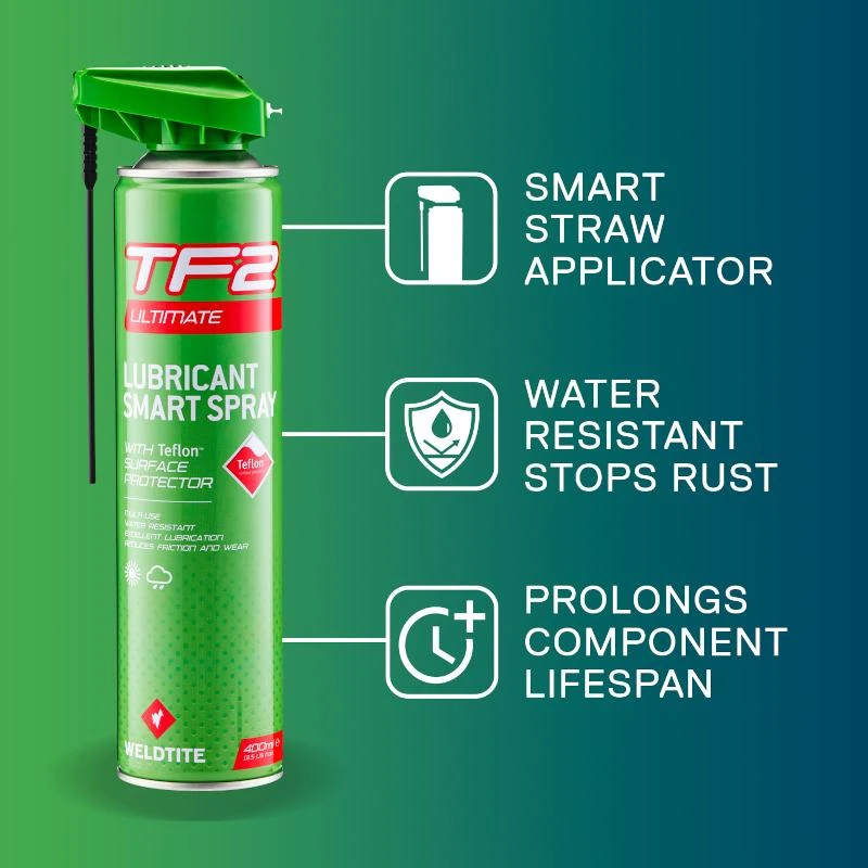WELDTITE SMART <br /> purškiama tefloninė alyva su šiaudeliu 400 ml