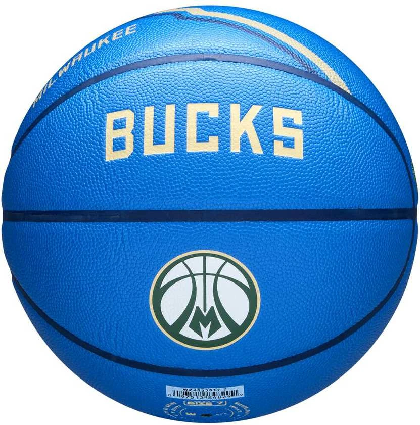 WILSON NBA TEAM CITY COLLECTOR MILWAUKEE BUCKS krepšinio kamuolys