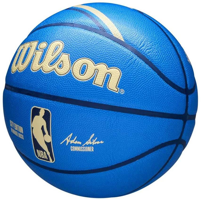 WILSON NBA TEAM CITY COLLECTOR MILWAUKEE BUCKS krepšinio kamuolys