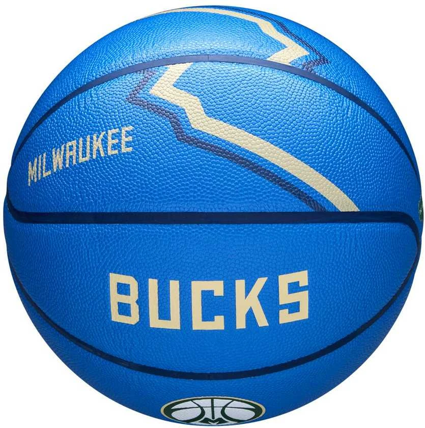WILSON NBA TEAM CITY COLLECTOR MILWAUKEE BUCKS krepšinio kamuolys