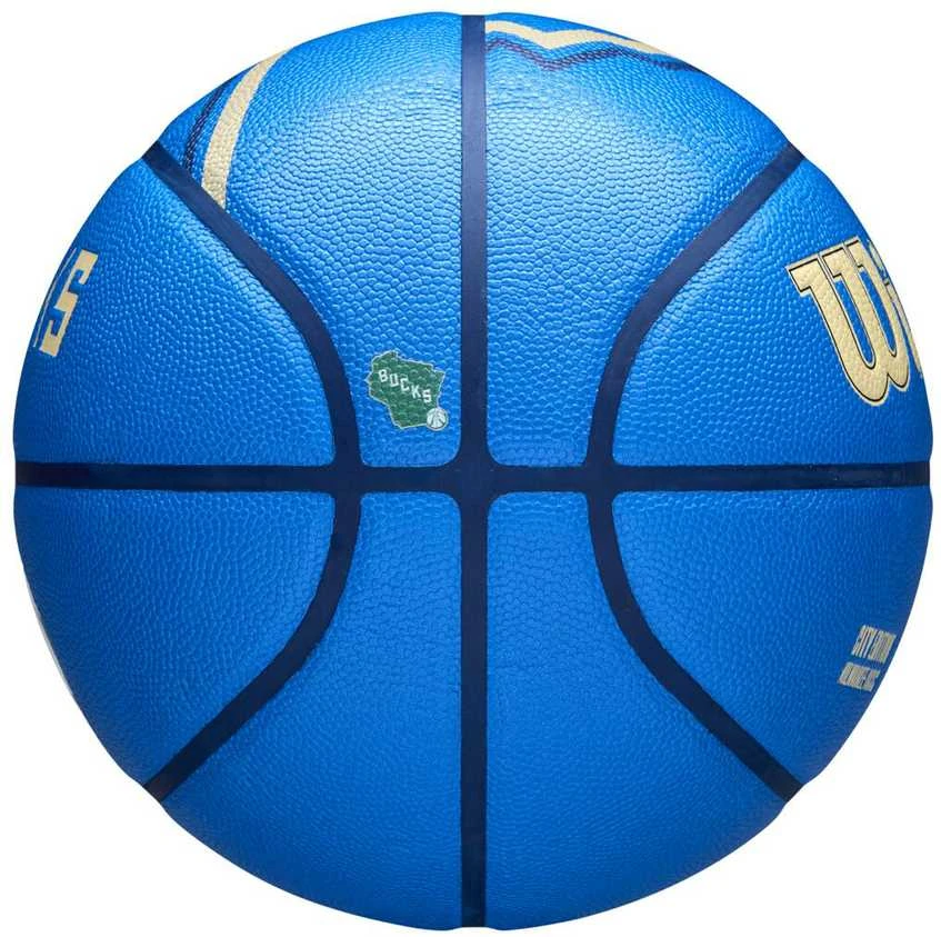 WILSON NBA TEAM CITY COLLECTOR MILWAUKEE BUCKS krepšinio kamuolys