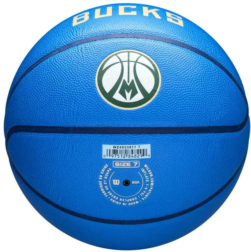 WILSON NBA TEAM CITY COLLECTOR MILWAUKEE BUCKS krepšinio kamuolys