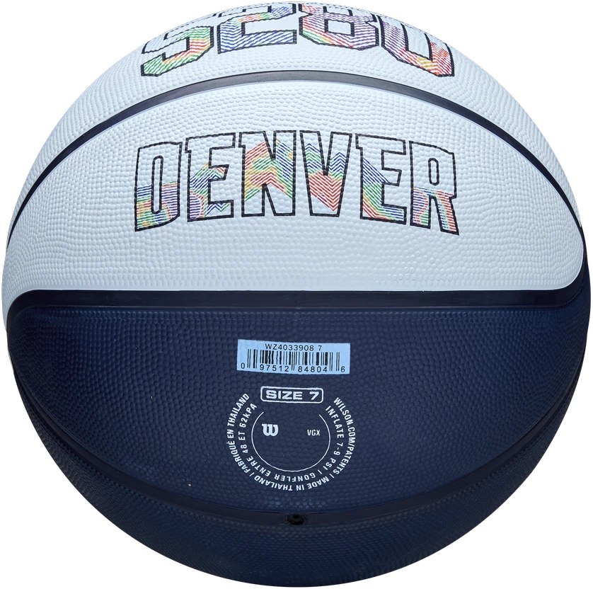 WILSON NBA TEAM CITY EDITION DENVER NUGGETS krepšinio kamuolys