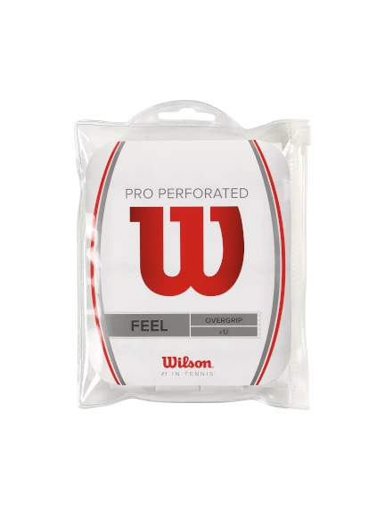 WILSON Pro Overgrip Perf. 12 Pack Whi teniso raketės apvija