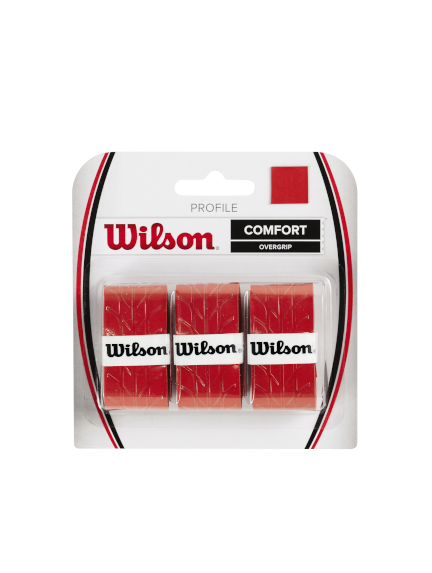 Wilson Profile Overgrip Teniso Raketės Apvija 3vnt Raudona