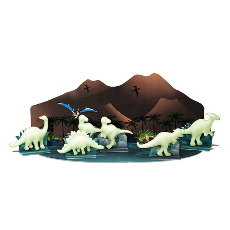 4M Tamsoje šviečiantys 3D dinozaurai