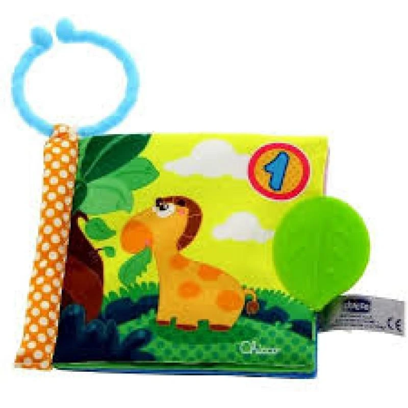 Chicco BABY SENSES minkšta knygutė-kramtukas 1-2-3, 00072376000000