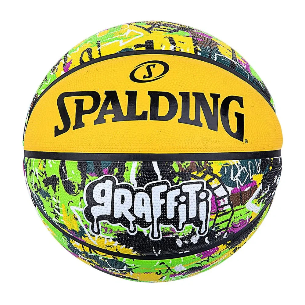 KREPŠINIO KAMUOLYS SPALDING GRAFFITI™ Žalias/Geltonas 5 DYDIS