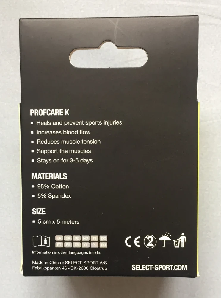 Marba Sport Kineziologinis teipas Select K-Tape, šviesiai mėlynas 5cm x 5m