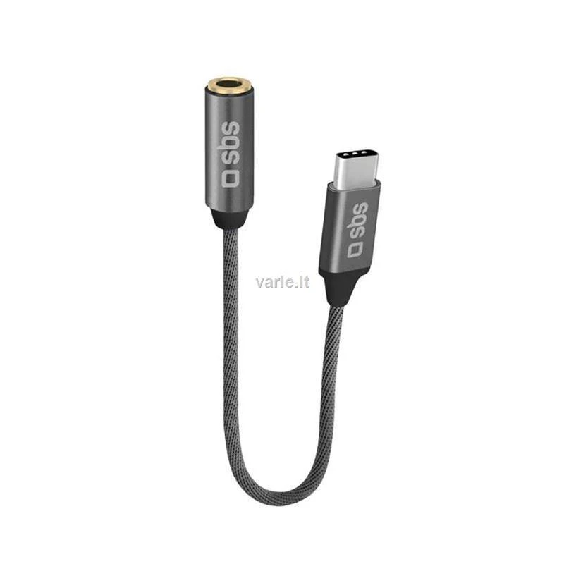 SBS Mobile SBS USB-C zu 3,5 mm Klinke adapteris juodas