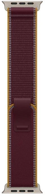 Apple Watch 49mm Burgundy Trail Loop - S/M - Natural Titanium Finish - MK8G4ZM/A