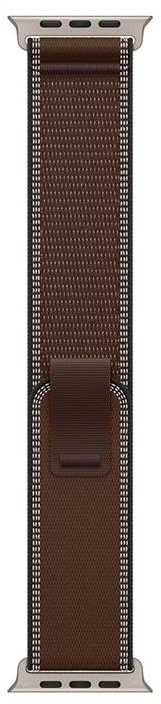 Apple 49mm Dark Umber Trail Loop - M/L - Natural Titanium Finish