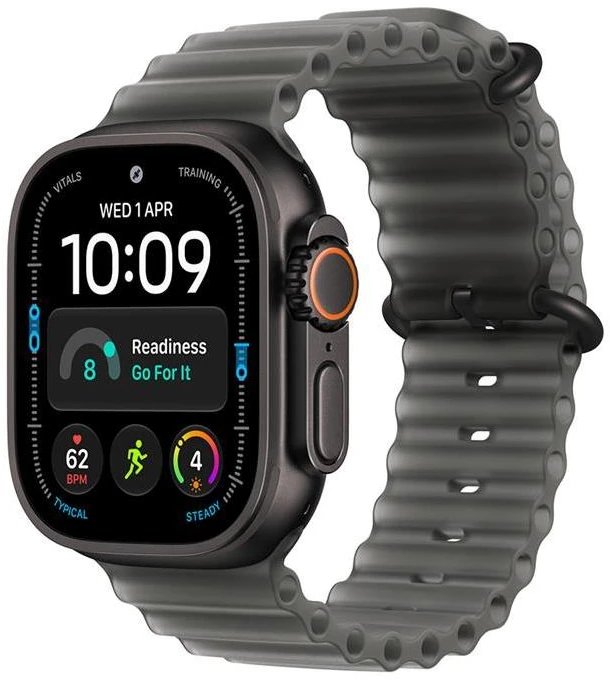 Apple 49mm Translucent Black Ocean Band - Black Titanium Finish