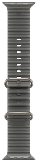 Apple 49mm Translucent Black Ocean Band - Natural Titanium Finish