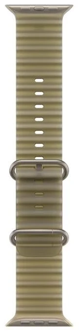 Apple 49mm Translucent Kelp Ocean Band - Natural Titanium Finish