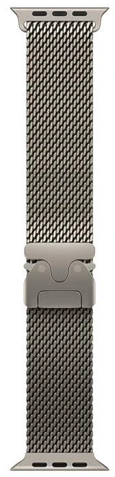 Apple Watch 49mm Natural Titanium Milanese Loop - Medium - MK0D4ZM/A