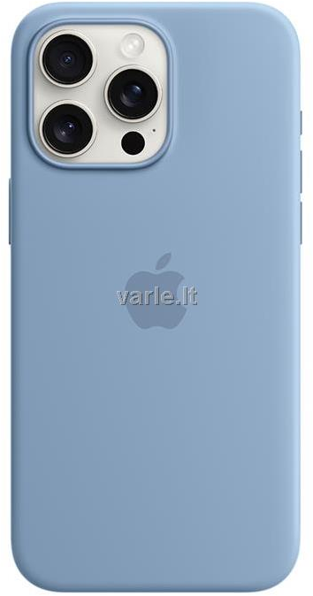 Apple „iPhone 15 Pro Max“ silikoninis dėklas su „MagSafe“ – žiemos mėlynas