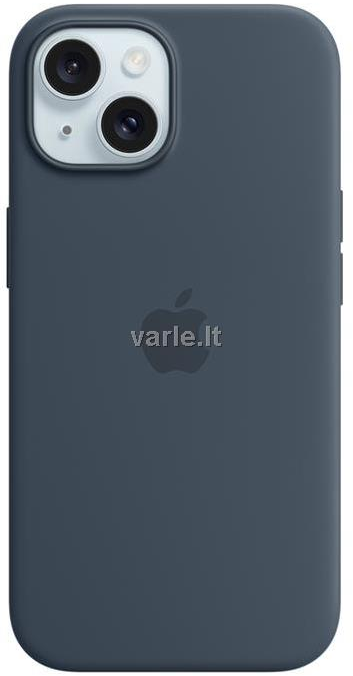 iPhone 15 Silicone Case with MagSafe - Storm Blue