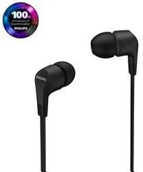 Į ausį įdedamos laidinės ausinės Philips, TAE1105BK/00, Juodos