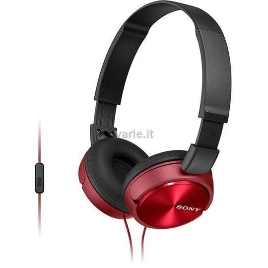 Laidinės ausinės Sony MDR-ZX310R, juodos/raudonos spalvos