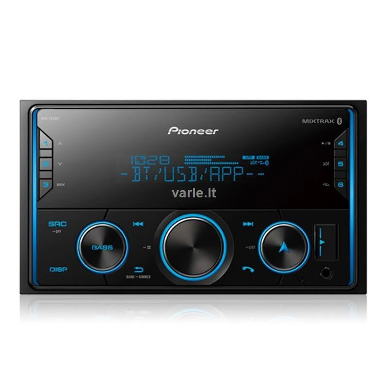 Pioneer MVH-S420BT magnetola su mėlynu apšvietimu