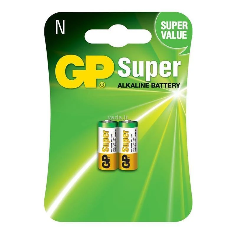 GP Super N LR1 baterijos, 2 vnt. pakuotė