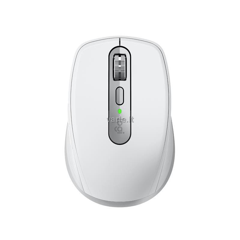 Belaidė pelė Logitech MX Anywhere 3S - RF belaidė + Bluetooth, lazerinis, 8000 DPI, Pale Pilkas (Baltas)