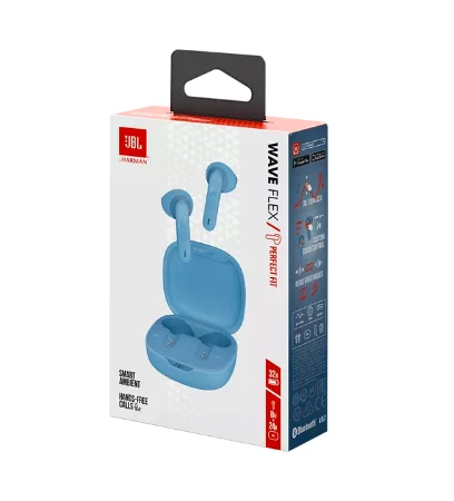 Belaidės Ausinės JBL Wave Flex, Mėlynos spalvos
