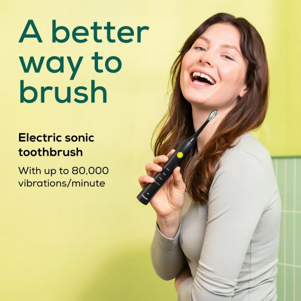 Elektrinis dantų šepetėlis Beurer SC 30 SonicCare, Juodas