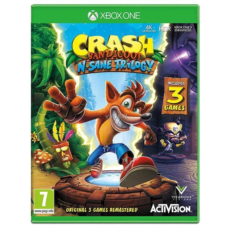 Kompiuterinis žaidimas ACTIVISION Crash Bandicoot N. Sane Trilogy XBOX ONE EN (P)