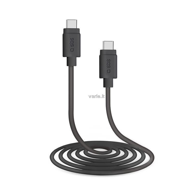 USB kabelis SBS Mobile USB-C - USB-C 1,5 m Juodas (TECBLETCC31K)