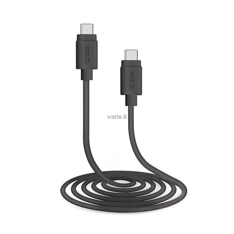 USB kabelis SBS Mobile USB-C - USB-C 1,5 m Juodas (TECBLETCC31K)