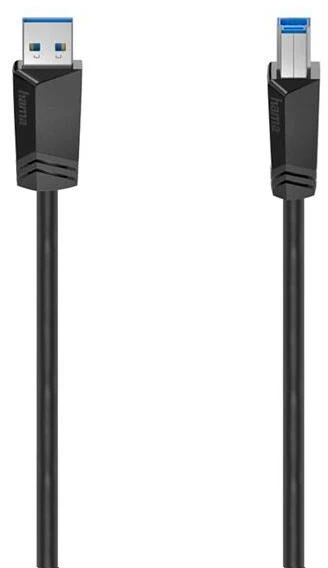 Hama USB-A – USB-B USB laidas 1,5 m juodas (002006250000)