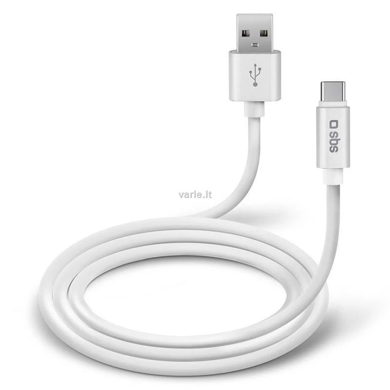 USB 2.0 A kabelis > C tipo SBS 1 m baltas