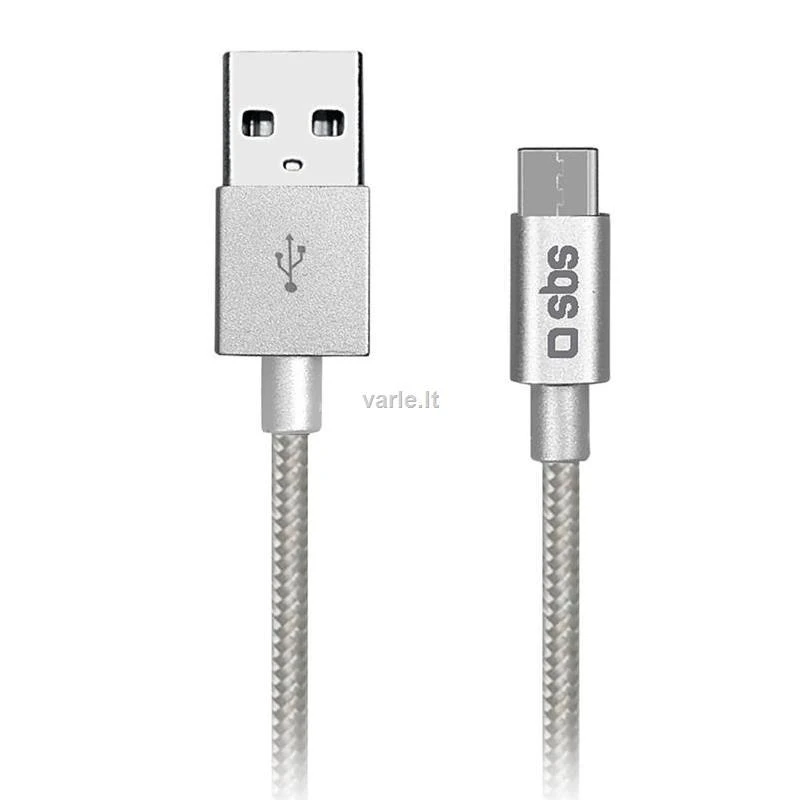 Type-C Įkrovimo 1.5m Laidas SBS Sidabrinis