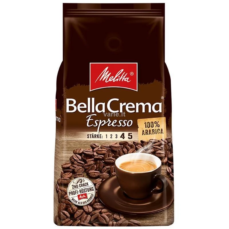 MELITTA BellaCrema Espresso 1kg. Kavos pupelės