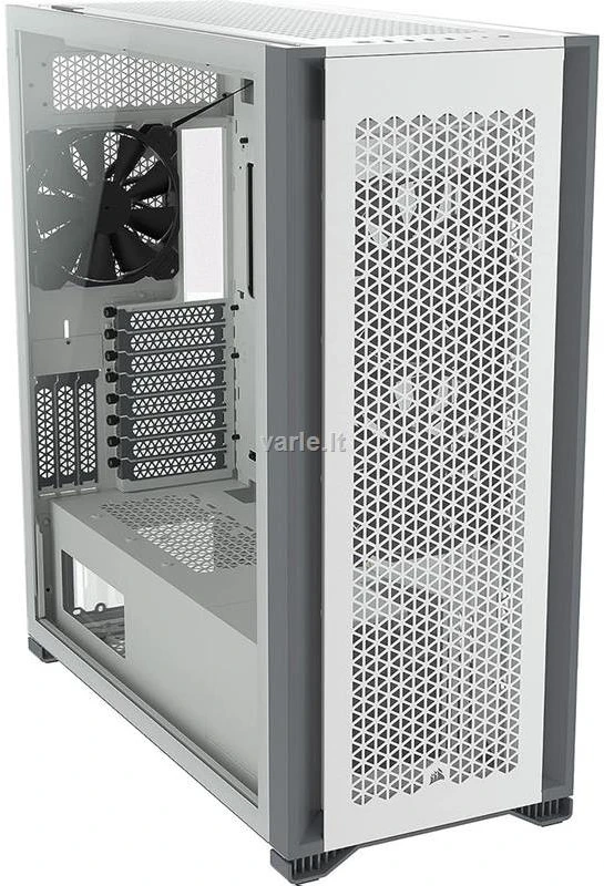Corsair | Grūdinto stiklo PC dėklas | 7000D AIRFLOW | Šoninis langas | Baltas | Pilnas bokštas | Įtrauktas maitinimo šaltinis Nr. | ATX