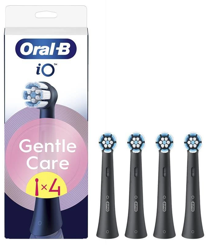 Dantų šepetėlis Braun SB-4 Oral-B iO Gentle Care Juodas keičiamos dantų šepetėlio galvutės 4 vnt.
