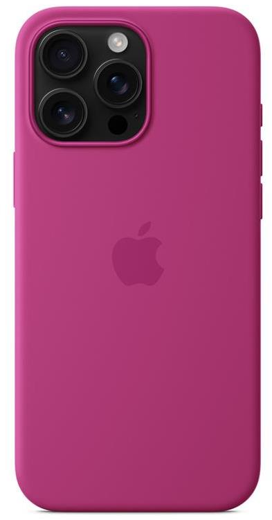 Apple iPhone 16 Pro Max Silikoninis dėklas with MagSafe - Fuchsia