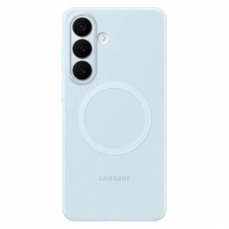 Samsung Galaxy S26+ silikoninis magnetinis dėklas su šviesa Mėlyna
