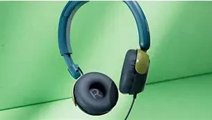 Laidinės vaikiškos ausinės Philips TAK2000CT/00, mėlynos ir žalios spalvos aprašymas - Prekės nuotrauka