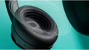 Ant ausų dedamos belaidės ausinės Philips TAH6509BK/00, Juodos aprašymas - Prekės nuotrauka