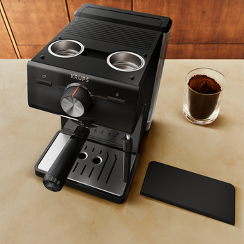 Espreso kavos aparatas Krups Authentic XP381810, juodas +DOVANA Lavazza kavos pupelės aprašymas - Prekės nuotrauka