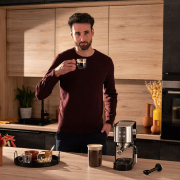 Espreso kavos aparatas Krups Virtuoso+ XP444C10, 1 L +DOVANA Lavazza kavos pupelės aprašymas - Prekės nuotrauka