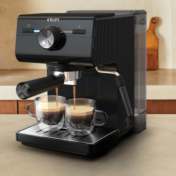 Espreso kavos aparatas Krups Authentic XP381810, juodas +DOVANA Lavazza kavos pupelės aprašymas - Prekės nuotrauka