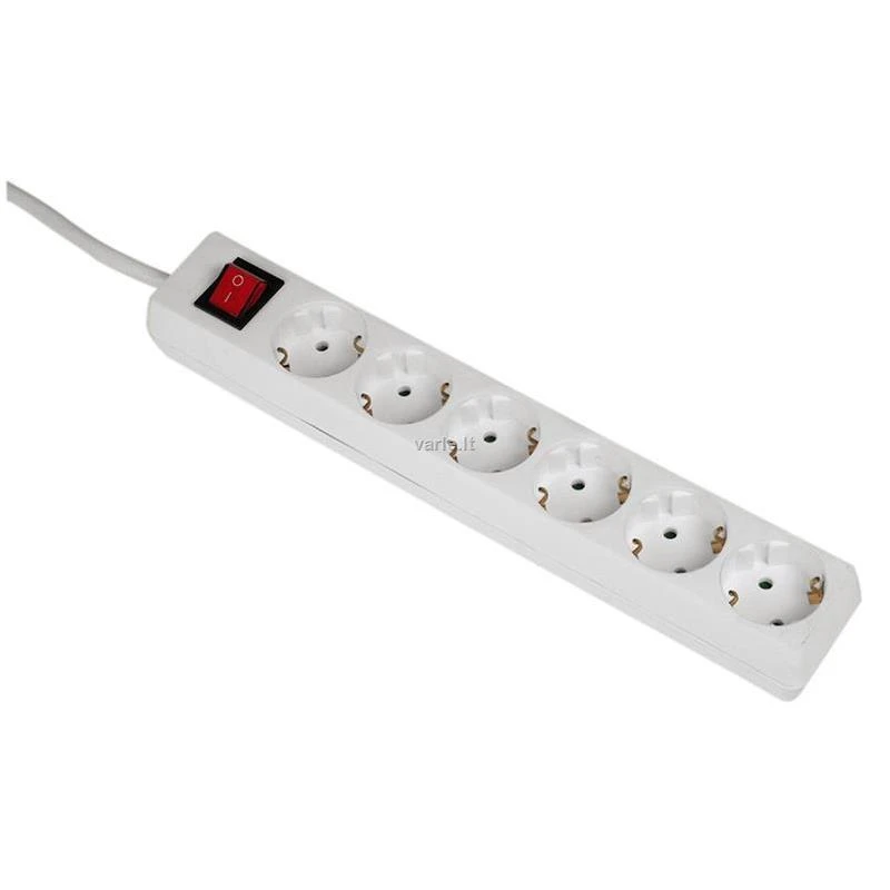 Hama 00108833 - 6 kintamosios srovės lizdas (-ai) - 230 V - 16 A - 3500 W - Baltas - Plastikas