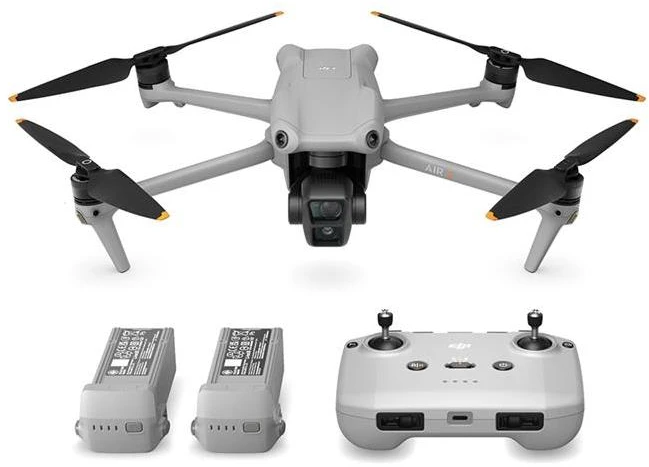 Dronas DJI Air 3 Fly More Combo su DJI RC-N2 valdymo pultu
