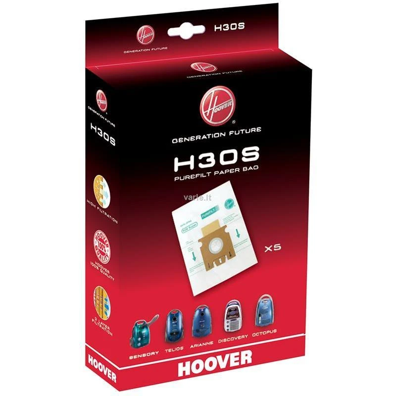 Maišeliai dulkių siurbliui Hoover H30 S