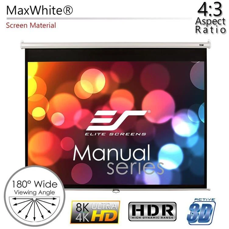 Elite Screens | Manual Series | M100NWV1 | Įstrižainė 100" | 4:3 | Matomo vaizdo plotis (W) 203 cm | Baltas